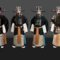 2D Peking Opera Characters Sheng Dan Jing Mo Chou Jing Jiao Bao Zheng Drama Characters Local Drama 3d model