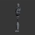 Modern Robot Assistant Small Robot Butler 3d model