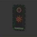 Sturdy Secure Metal Safe Door With Round Lock And Gear Decoration Design