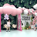 Swing Clouds Photo Meichen Interactive Pin Mini Show Flamingo Children Girls Balloon 3d model