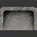 Classical Stone Garden Bench Featuring Ornate Baluster Railing And Solid Base