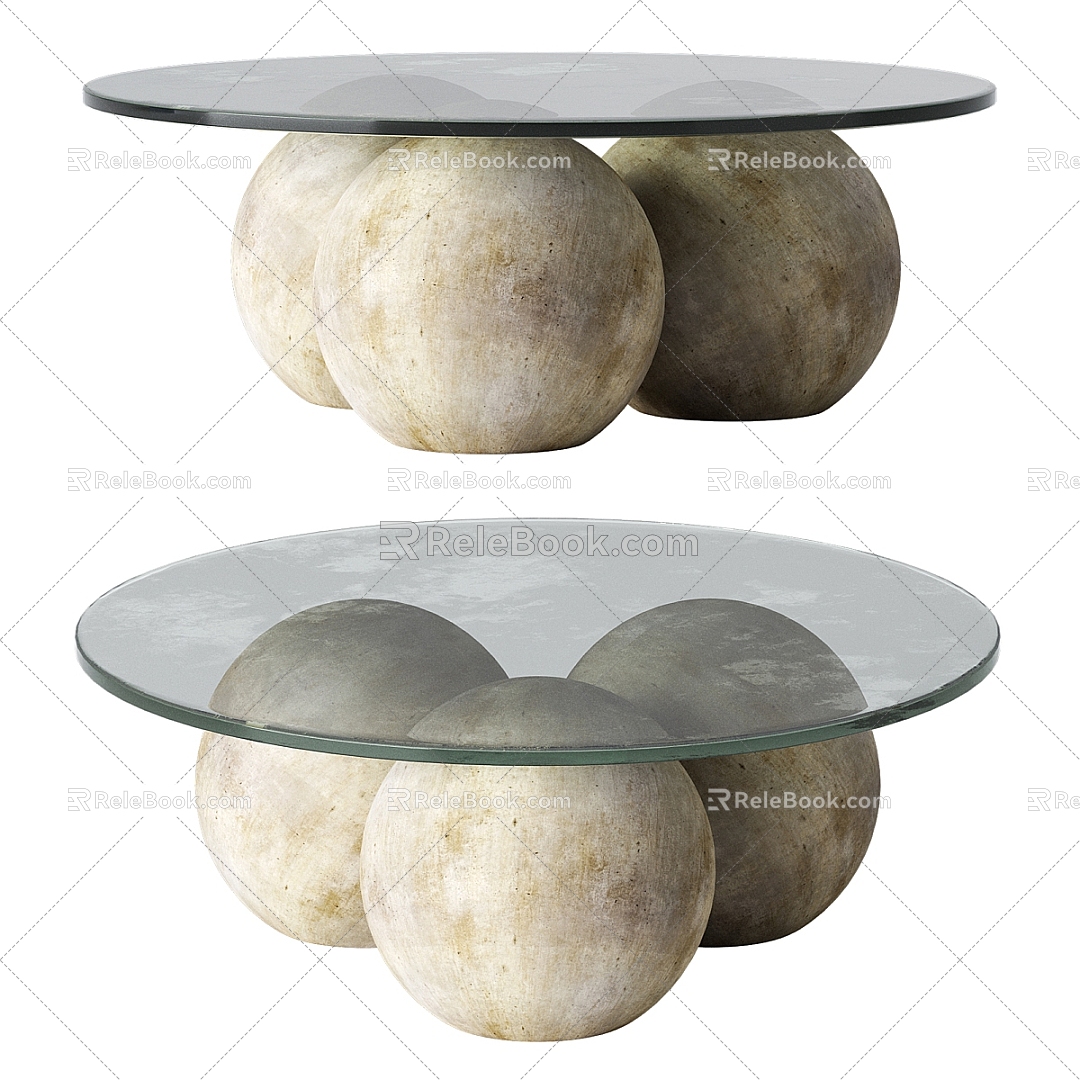 Coffee table glass coffee table 3d model