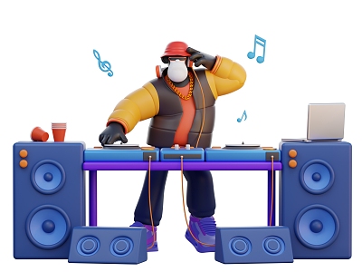 Modern DJ Diners Cartoon Diners 3d model