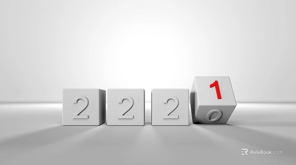 Commercial Equipment Gray Cubes With Number 2 And White Cube Red Number 1 Circular Hole 3d model 