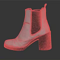 Shiny Silver Ankle Boots With Block Heel And Metallic Finish For Daily Use