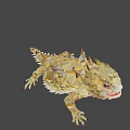 Low Poly Reptile Lizard Design With Geometric Scales Spikes And Open Mouth