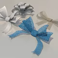 Multi Colored Decorative Ornament Set With Mesh Ribbon Bows For Home Decor