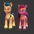 Colorful Toy Pony Characters With Different Colored Manes Bodies And Details