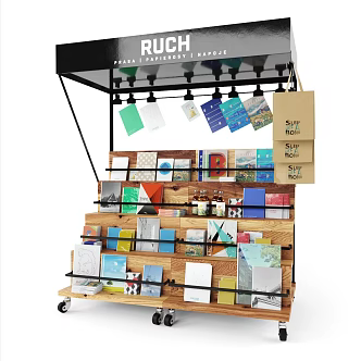 Display bookshelf 3d model