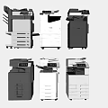 Office Appliances Multifunctional Printers In Various Colors And Modern Design Models 3d model