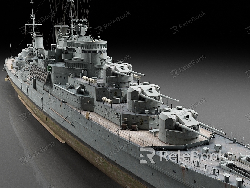 British warship cruiser frigate destroyer minerva model