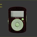 Memorex Black MP3 Player With White Screen And Round Control Button 3d model