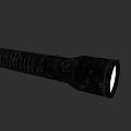 Black Textured Handheld Flashlight As Portable Entertainment Appliance With Bright LED Light
