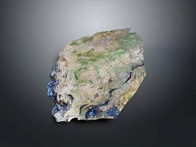 Natural Wooden Stone with Green Blue Tones and Unique Natural Texture Surface Design 3d model