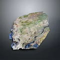 Natural Wooden Stone with Green Blue Tones and Unique Natural Texture Surface Design