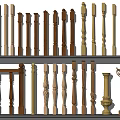 Various Baluster Designs Featuring Wooden Metal And Carved Decorative Styles