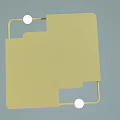 Modern Geometric Ceiling Light With White Illumination And Beige Metal Frame 3d model