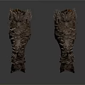 Brown Leather Spiked Combat Weapon Boots With Sharp Tactical Spikes Design 3d model