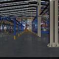 Bright Spacious Modern Automobile Manufacturing Factory Workshop Equipped With Advanced Complete Production Facilities