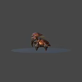 Game Movie Character Mechanical Beetle With Metallic Shell And Sharp Legs