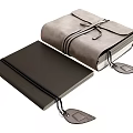 Books Notebook Notepad Kraft Paper 3d model