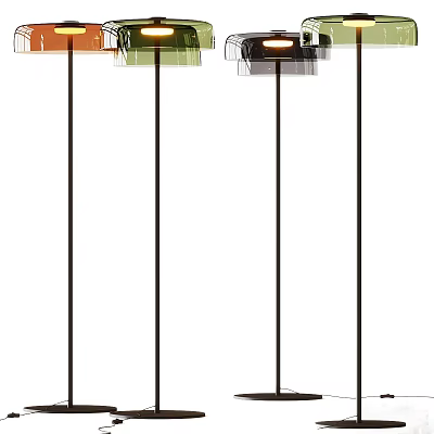 Modern Floor Lamps With Sleek Design And Colorful Shades For Contemporary Home Decor 3d model