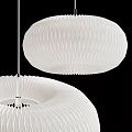 Modern Pleated White Chandelier Design With Elegant Style For Interior Decor 3d model