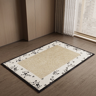 Retro Style Carpet Square Blanket 3d model