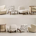 Modern Upholstered Accent Chairs with Wooden Legs Patterned and Solid Color Designs