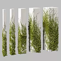 Elegant Living Plant Wall Decoration With Lush Green Vines On White Vertical Surface