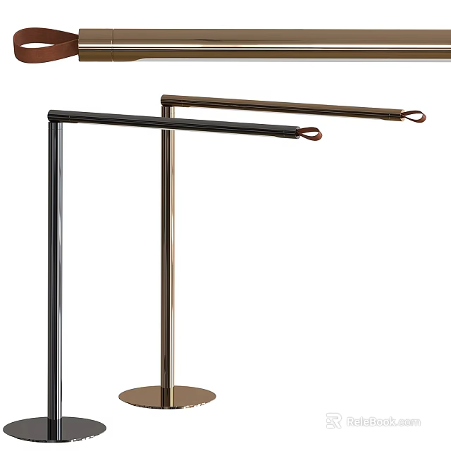 Modern Floor Lamp With Slim Metal Stand And Adjustable Arm Design 3d model 