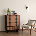 Retro Natural Wooden Chest Of Drawers For Warm Cozy Home Storage And Comfortable Living Space