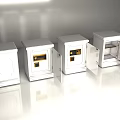 White Commercial Safes For Secure Storage With Open And Closed Doors