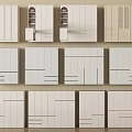 Modern Wardrobe Interior Design With White Finish And Multiple Storage Drawers 3d model