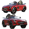 Red Mercedes Electric Toy Sports Car For Kids With Steering Wheel And Seat