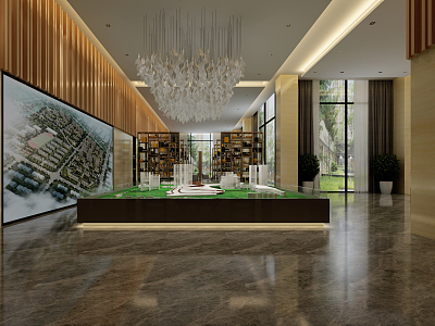 Modern Sales Office Sales Lobby Center model