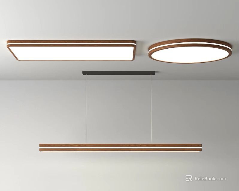 Modern Ceiling Lights With Sleek Designs And Different Shapes 3d model