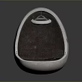 Egg Shaped Modern Leisure Chair With White Exterior Brown Cushion Blue Base
