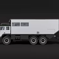 White Off Road Camper Truck With Six Wheel Drive Roof Rack And Rugged Exterior