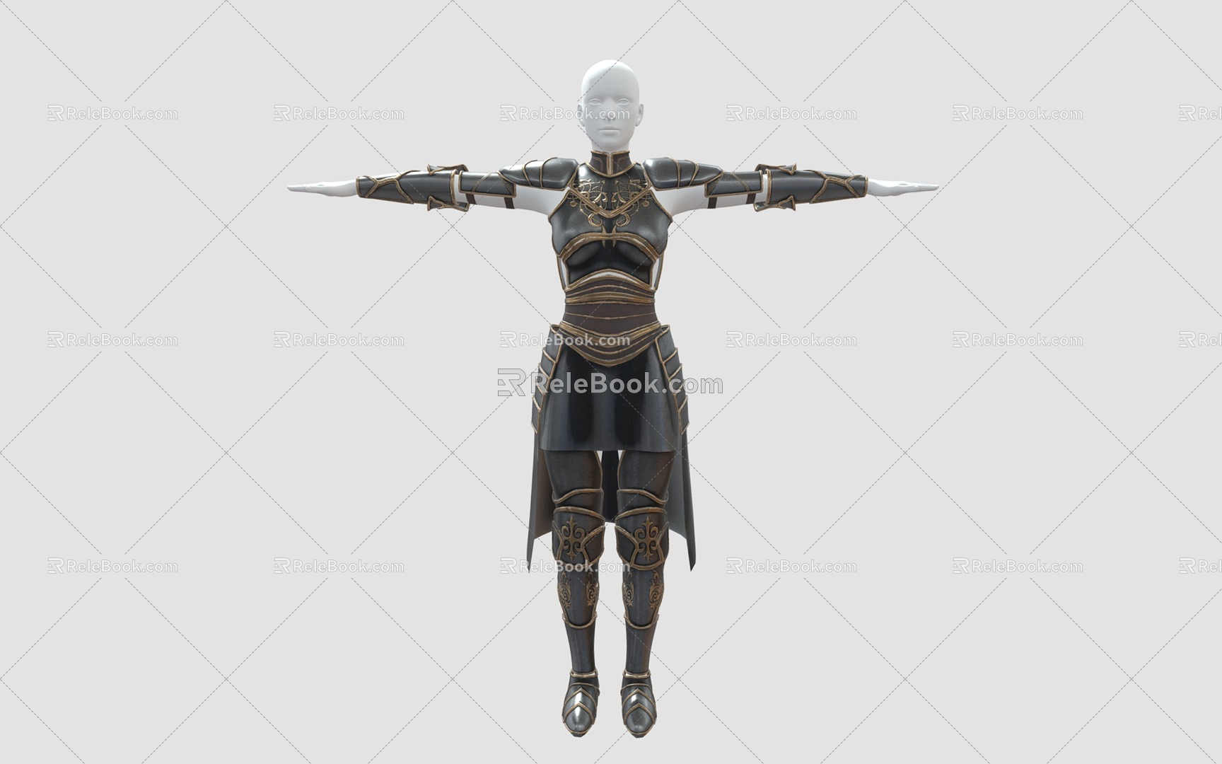 Chinese style female armor armor armor armor soldiers armor ancient iron armor 3d model