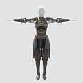 Chinese style female armor armor armor armor soldiers armor ancient iron armor 3d model