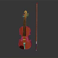 Classical Wooden Violin And Bow For Musical Performance And Practice