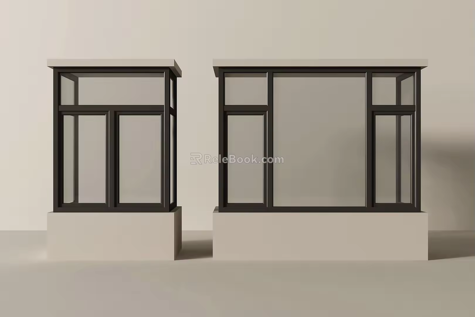 modern windows bay windows casement windows floor-to-ceiling windows balcony windows 3d model