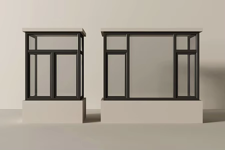 modern windows bay windows casement windows floor-to-ceiling windows balcony windows 3d model
