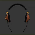 Modern Over Ear Headphones With Orange And Black Design And Yellow Accents