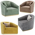 Modern Single Sofa In Multiple Colors With Comfortable Cushions And Stylish Upholstered Design 3d model