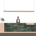 Reception Front Desk 3d model