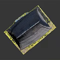 Traditional Thatched Roof Building Model With Sloped Structure And Wooden Supports