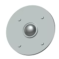 Classic Metal Circular Shield With Central Sphere And Four Rivet Details Design 3d model