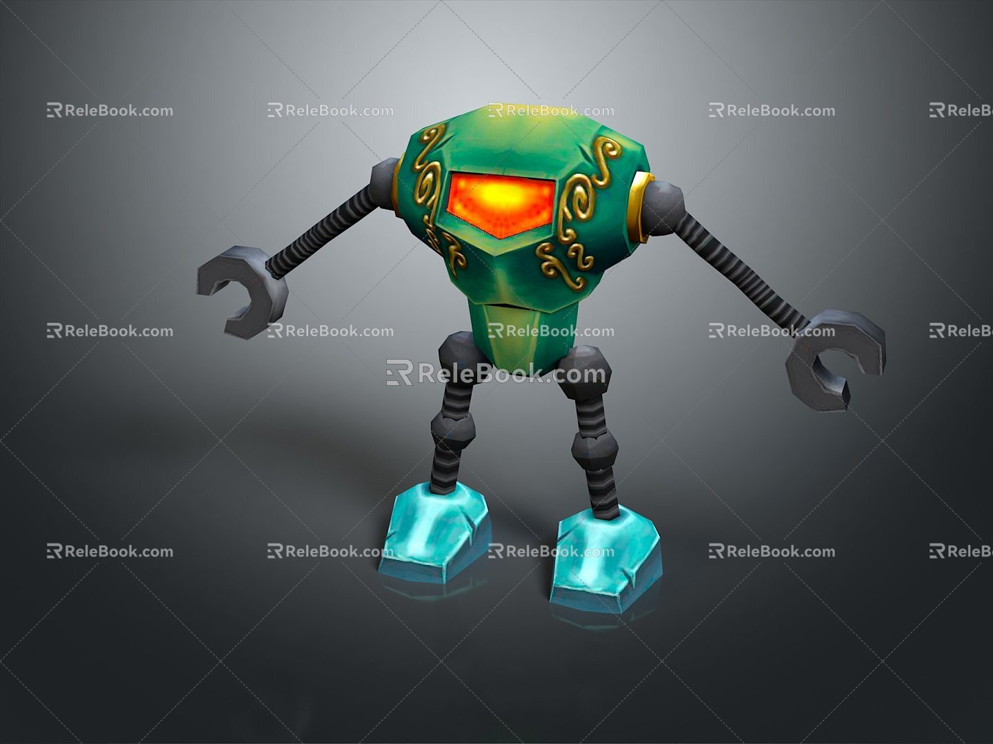 Robot Robot Assistant Small Robot Robot Butler Robot Butler Figure Game Figure 3d model